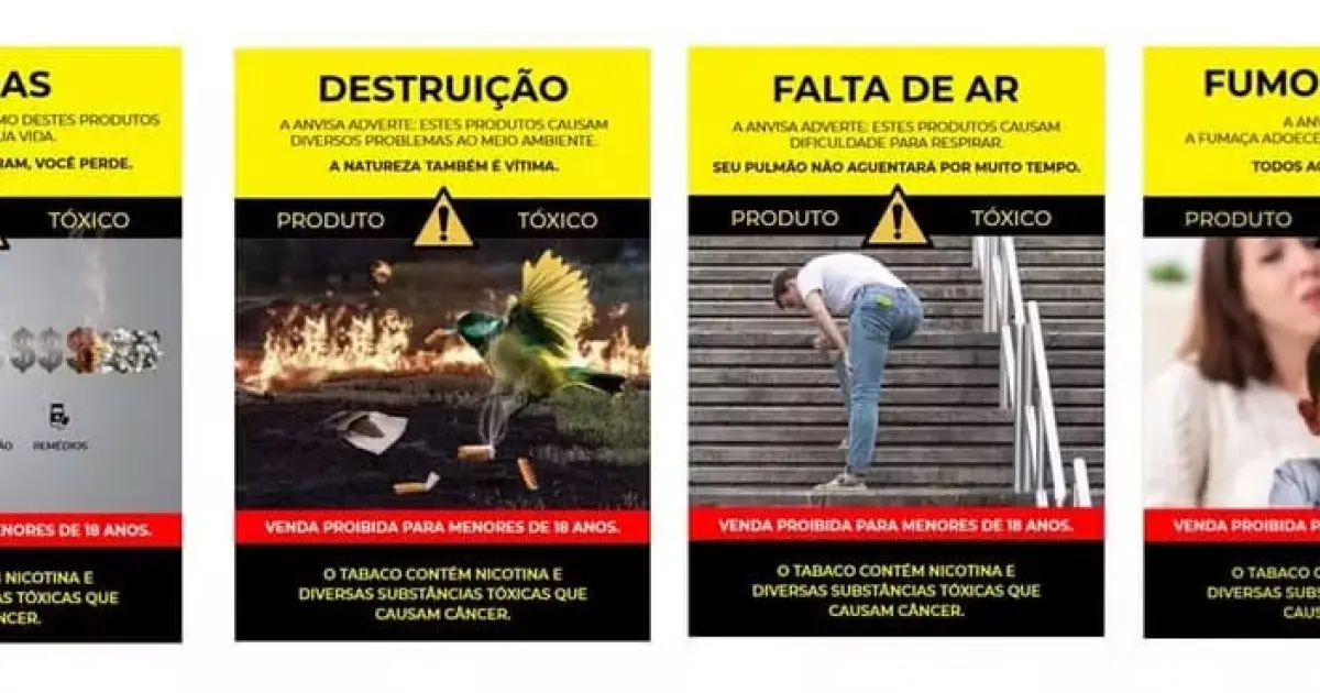 Anvisa aprova novos alertas sobre consumo de cigarros em embalagens de produtos