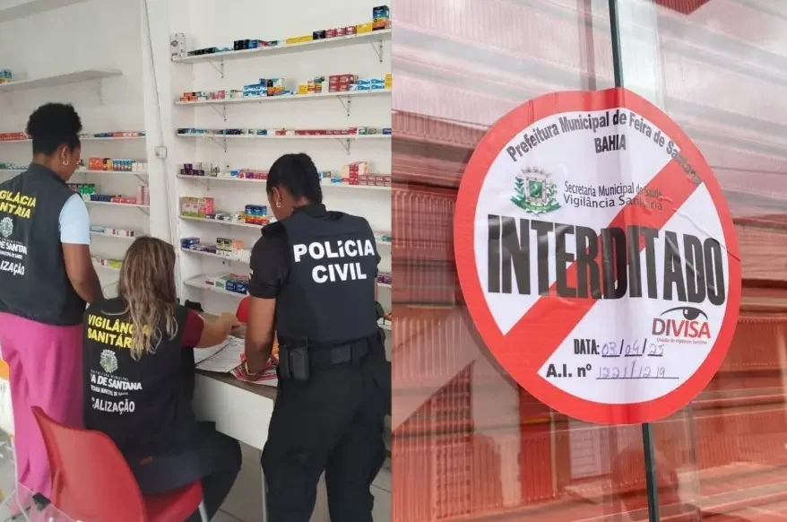 Polícia Civil interdita seis farmácias e apreende medicamentos irregulares em Feira de Santana
